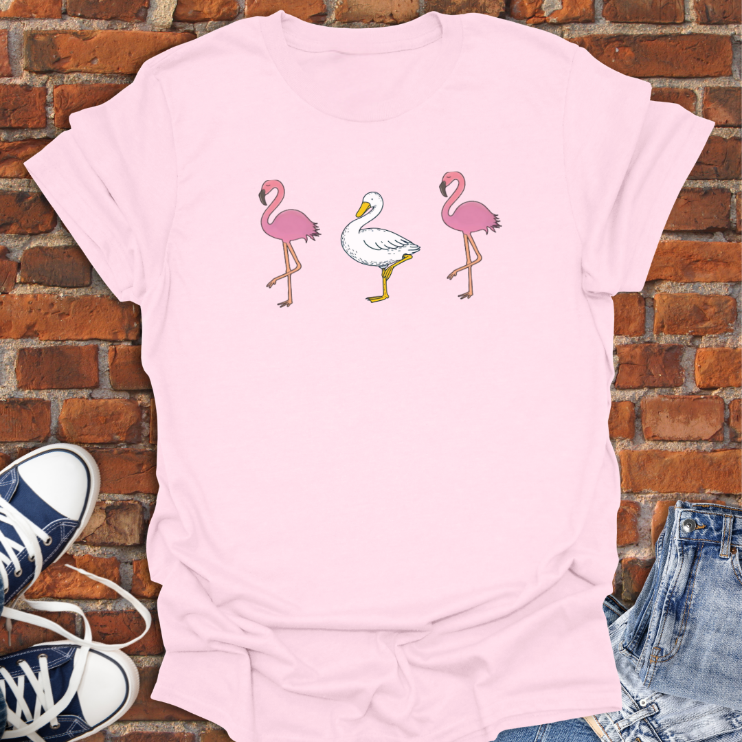 Flamingos with Silly Goose Softstyle T-Shirt size XS to 5XL