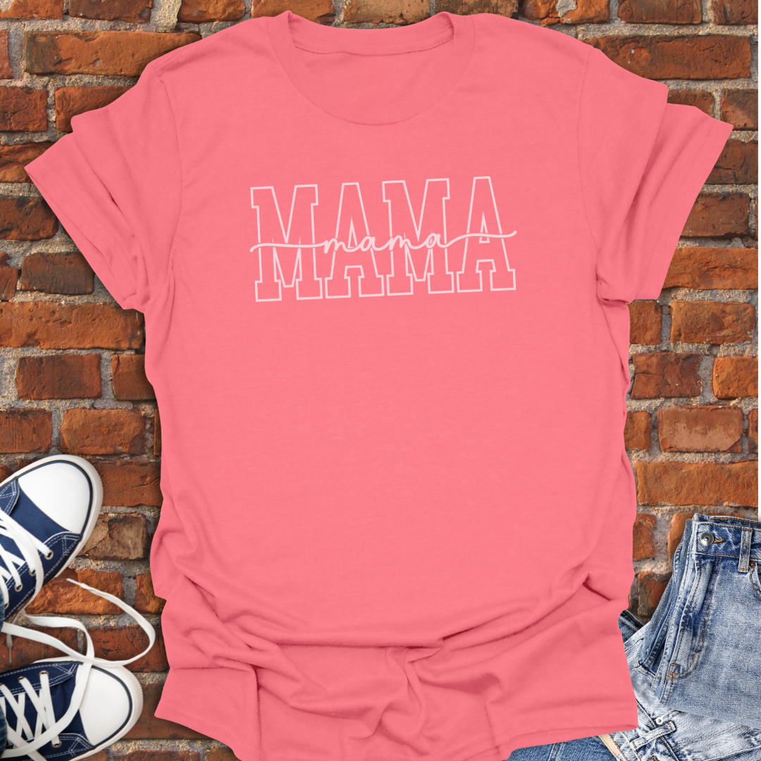 MAMA Varsity Cursive Softstyle T-Shirt size XS to 5XL