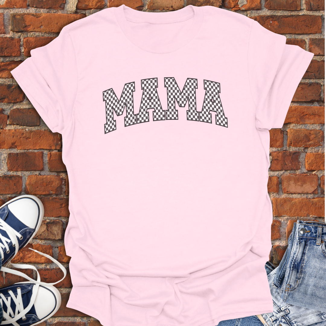 Mama checkered curved Softstyle T-Shirt size XS to 5XL
