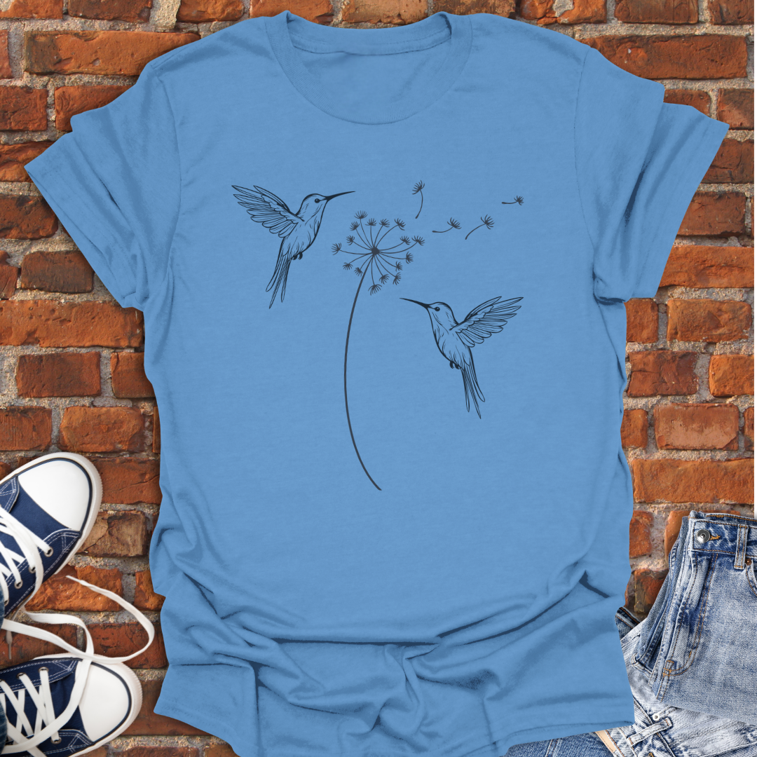 Hummingbirds with Dandelion Softstyle T-Shirt size XS to 5XL