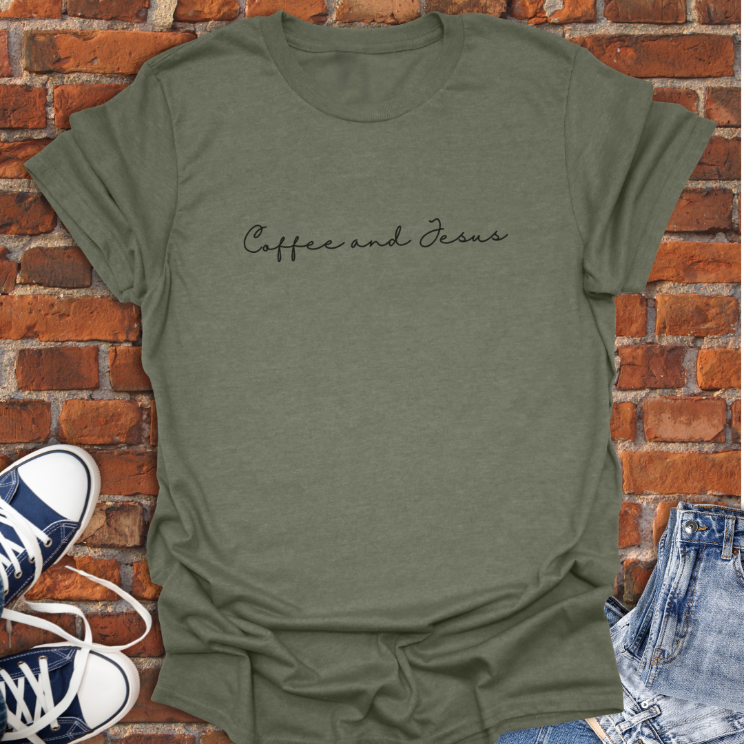 Coffee and Jesus Faith T-Shirt size XS to 5XL