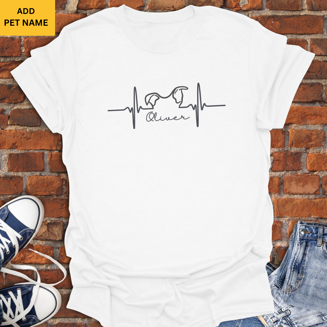 Personalized Dog Heartbeat Softstyle T-Shirt size XS to 5XL