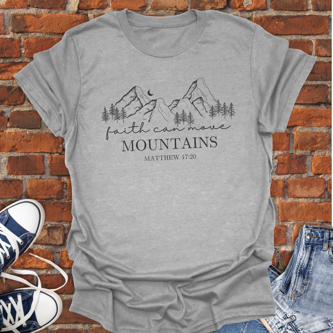 Faith Can Move Mountains -moon Faith T-Shirt size XS to 5XL