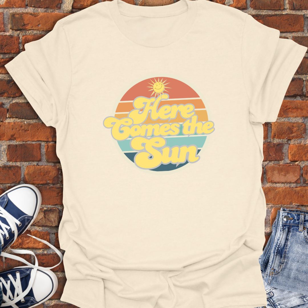 Here Comes the Sun -retro Softstyle T-Shirt size XS to 5XL