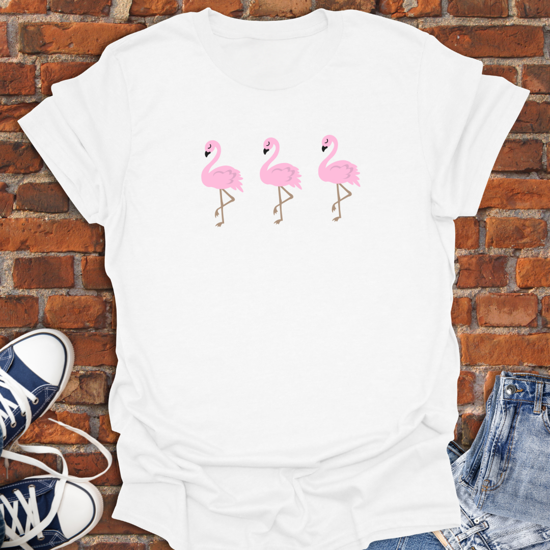 Posing Flamingos Softstyle T-Shirt size XS to 5XL
