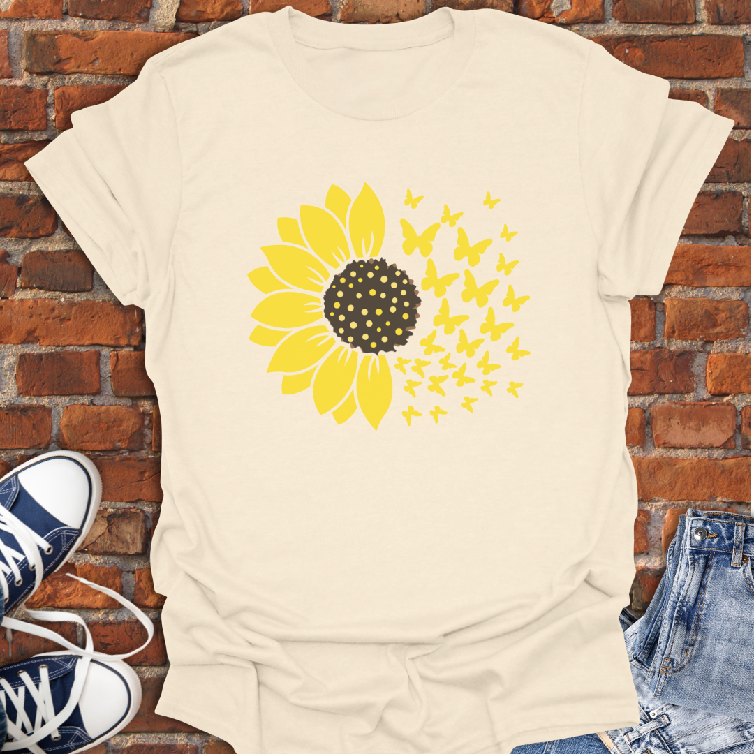 Sunflower Butterflies Softstyle T-Shirt size XS to 5XL