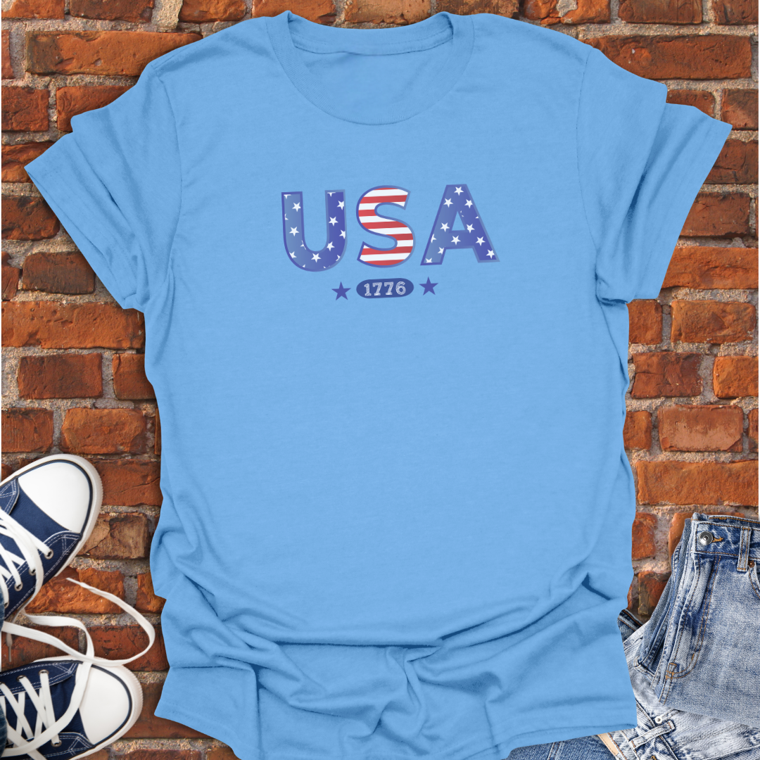 USA 1776 -stars & stripes Softstyle T-Shirt size XS to 5XL