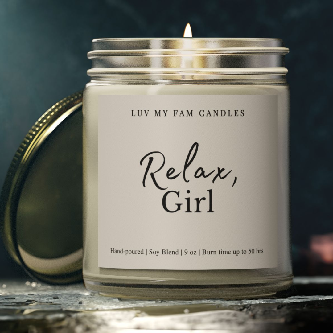 Relax, Girl – Cozy Self-Care Candle | 9oz Coconut Apricot Wax