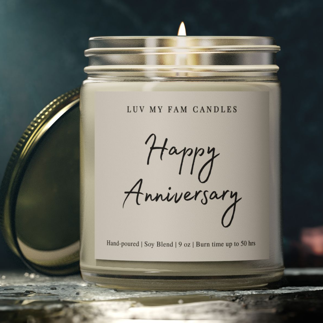 Happy Anniversary – Love & Milestone Candle | 9oz Coconut Apricot Wax