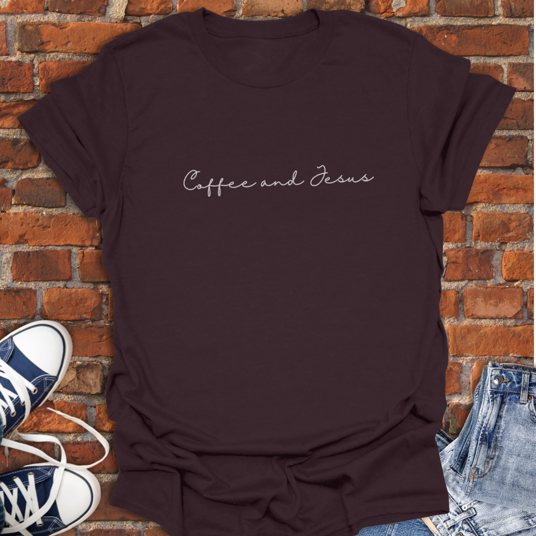 Coffee and Jesus Faith T-Shirt size XS to 5XL