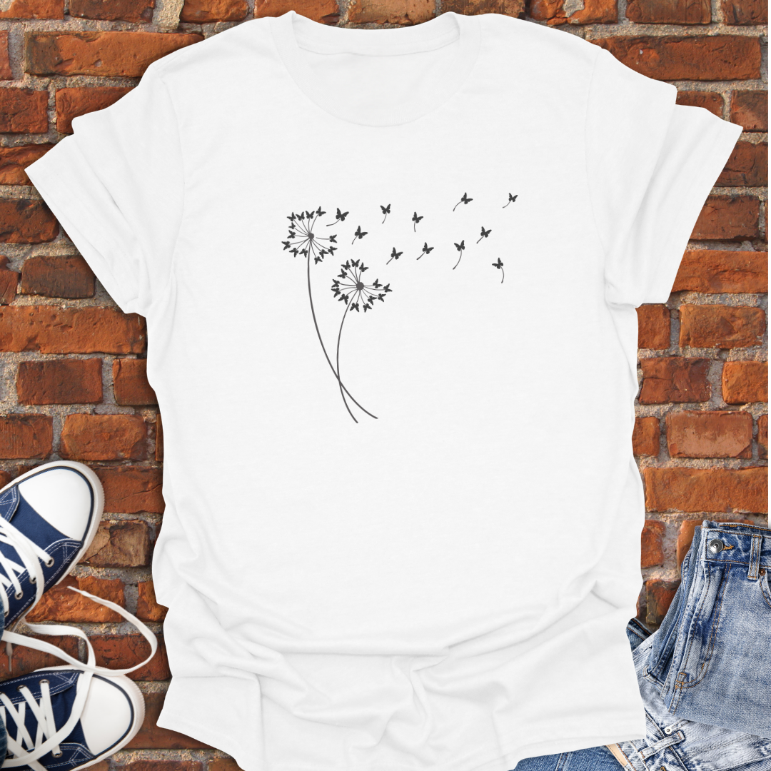 Dandelion Butterflies Softstyle T-Shirt size XS to 5XL