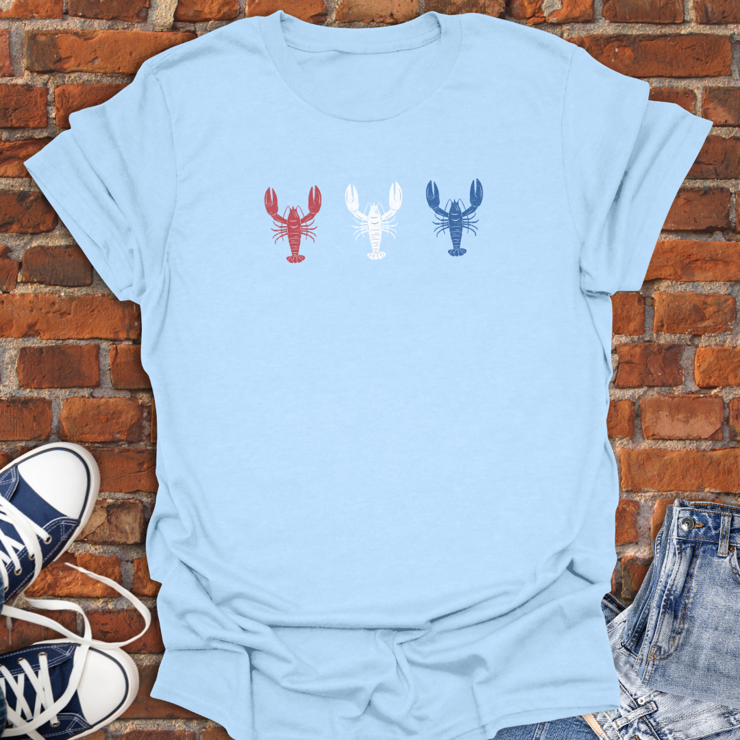 Lobsters -red white & blue Softstyle T-Shirt size XS to 5XL