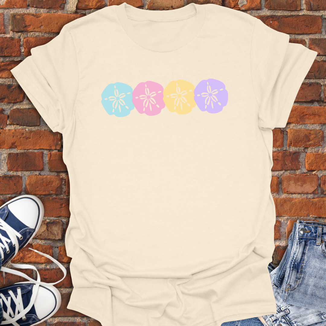Sand Dollars in Tropical Colors Softstyle T-Shirt size XS to 5XL