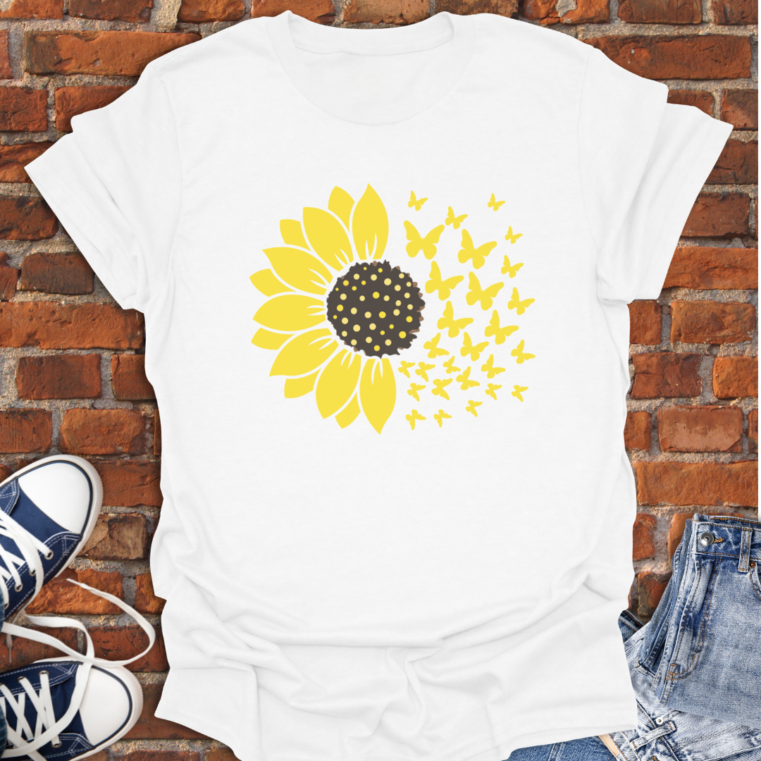 Sunflower Butterflies Softstyle T-Shirt size XS to 5XL