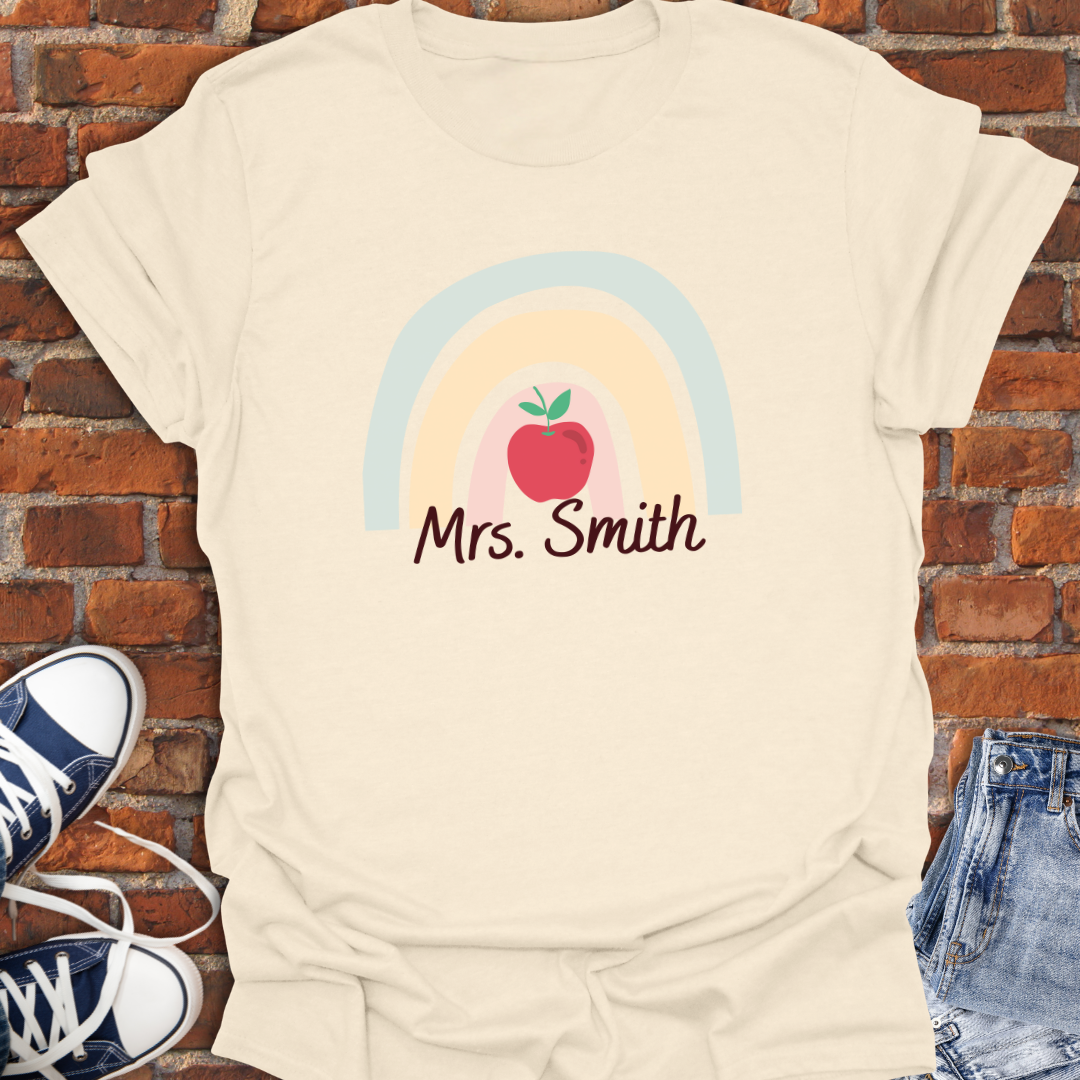 Teacher Boho Rainbow -Personalized Softstyle T-Shirt size XS to 5XL