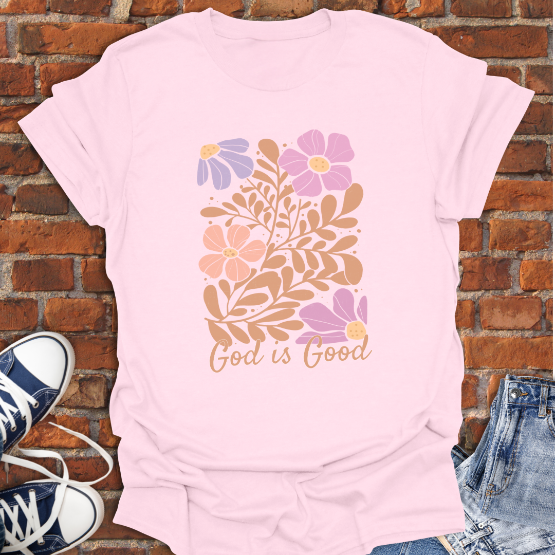 God is Good -boho Faith T-Shirt size XS to 5XL