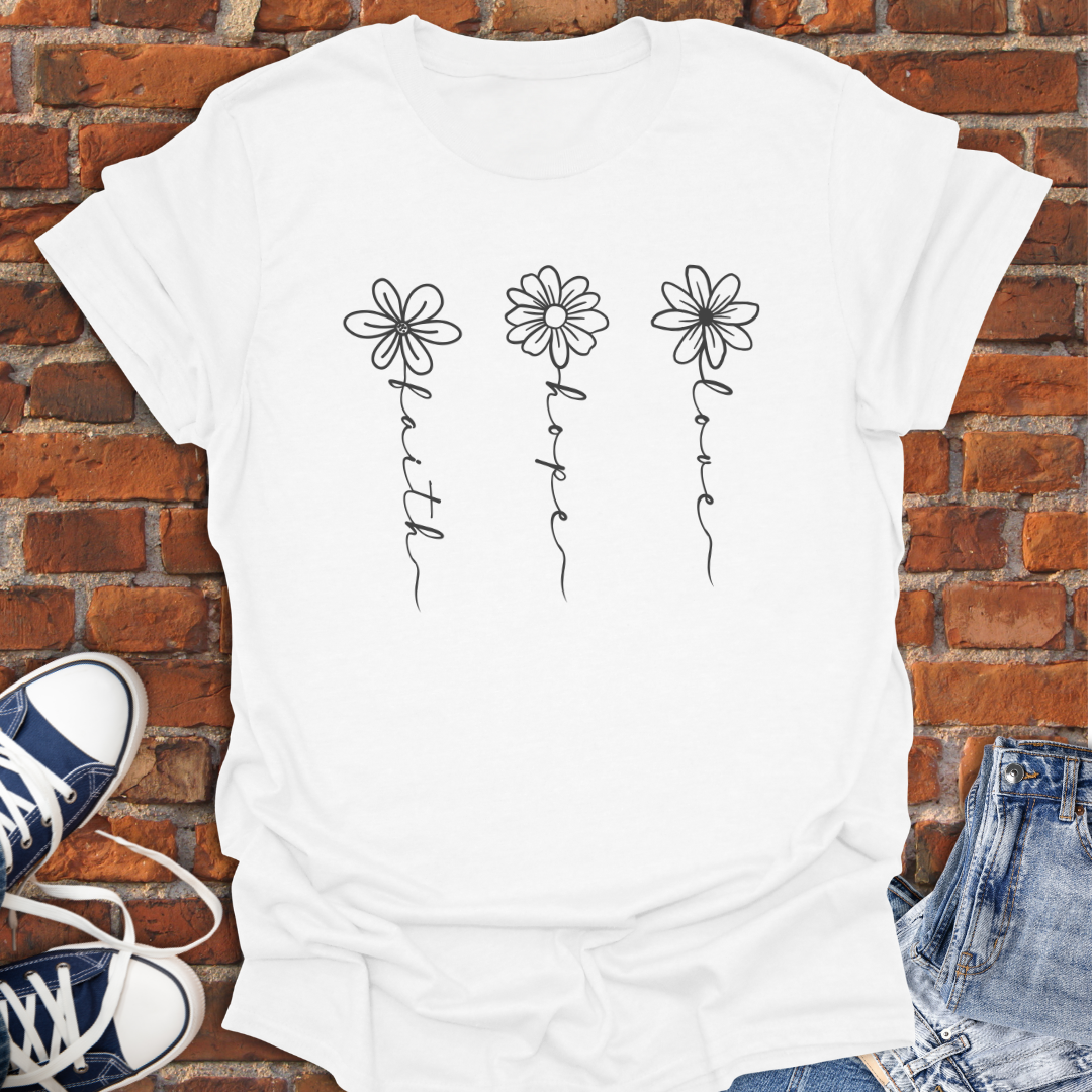 Faith Hope Love Faith T-Shirt size XS to 5XL