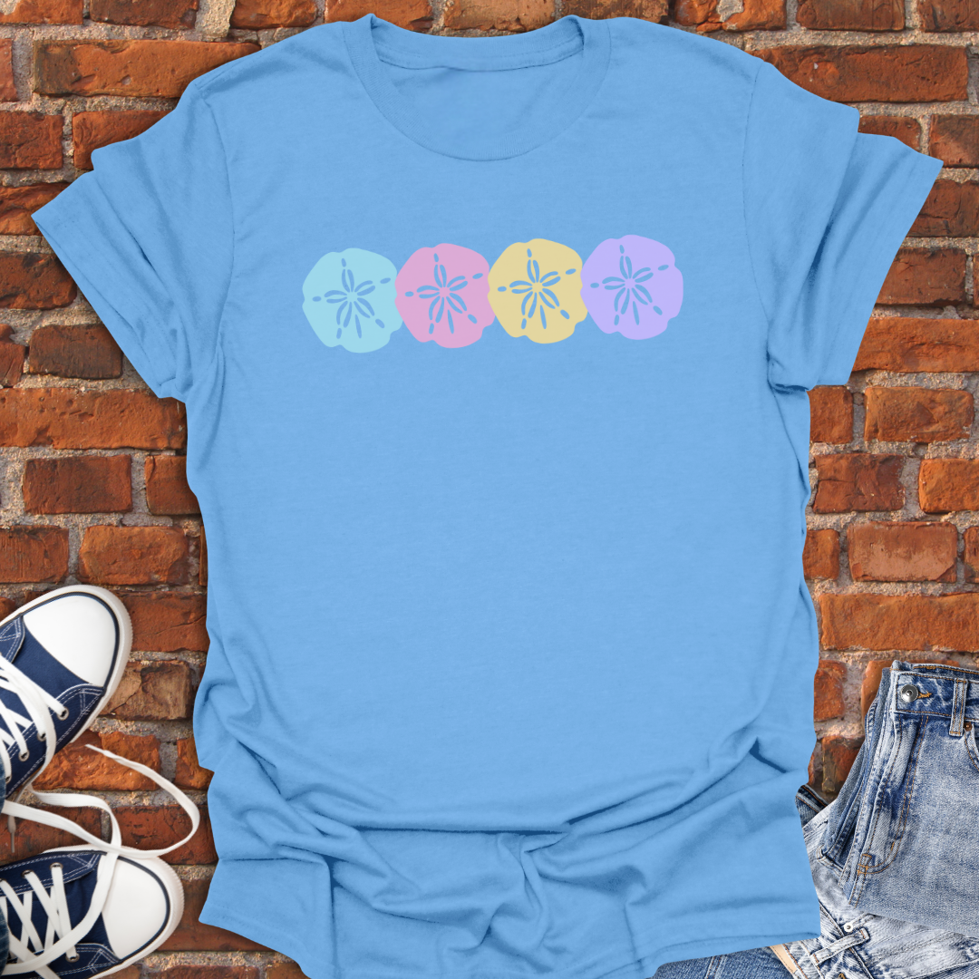 Sand Dollars in Tropical Colors Softstyle T-Shirt size XS to 5XL