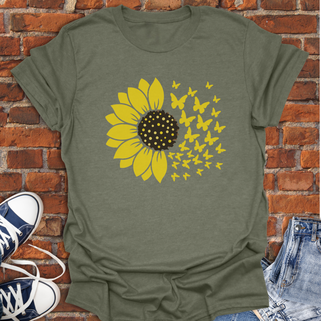 Sunflower Butterflies Softstyle T-Shirt size XS to 5XL