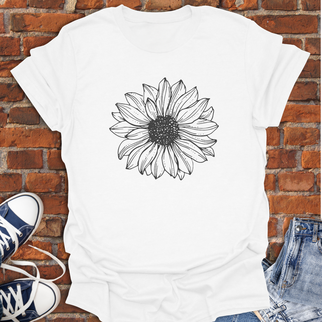 Sunflower drawing Softstyle T-Shirt size XS to 5XL