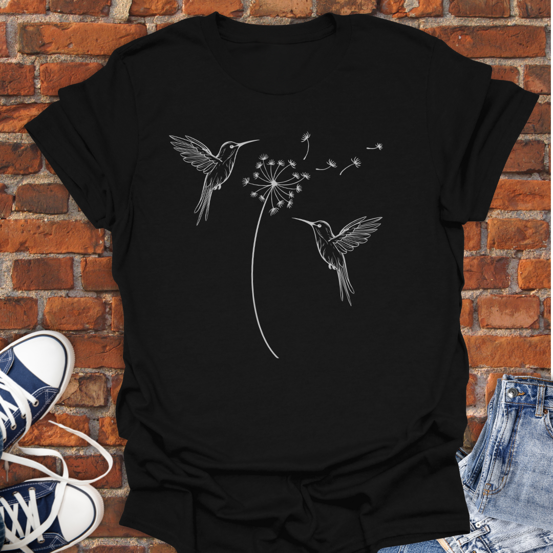 Hummingbirds with Dandelion Softstyle T-Shirt size XS to 5XL