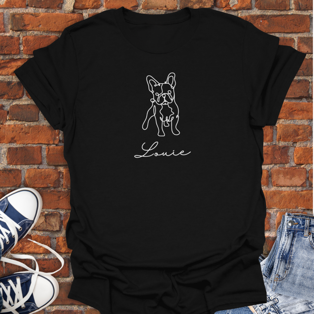 Personalized Bulldog line art Softstyle T-Shirt size XS to 5XL