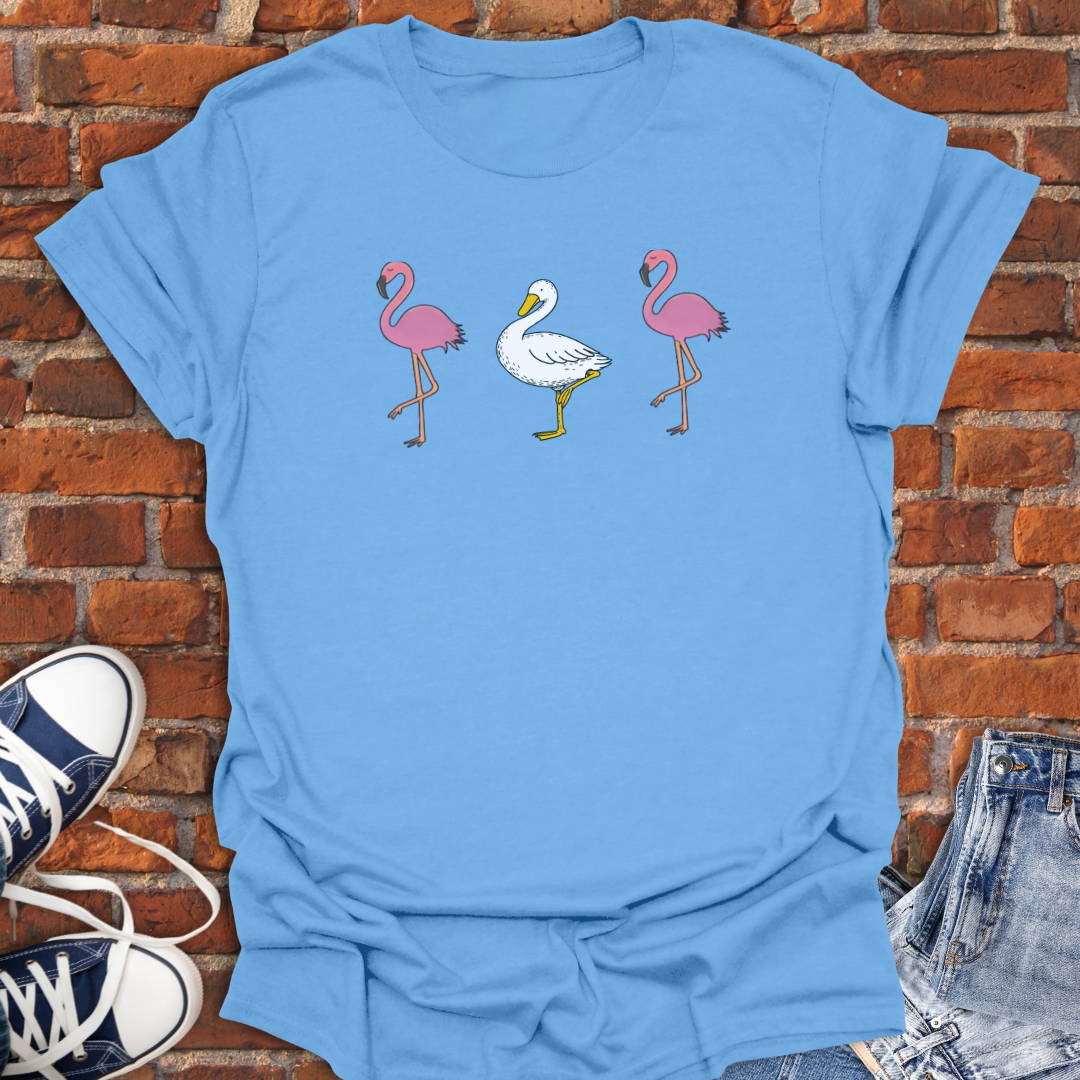 Flamingos with Silly Goose Softstyle T-Shirt size XS to 5XL