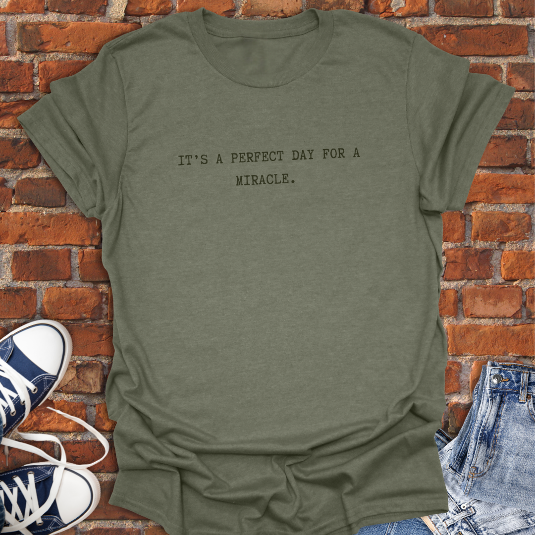 It's a Perfect Day for a Miracle Faith T-Shirt size XS to 5XL