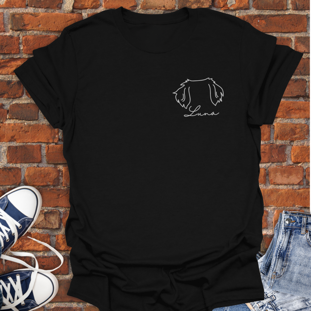 Personalized Long Floppy Dog Ears line art Softstyle T-Shirt size XS to 5XL