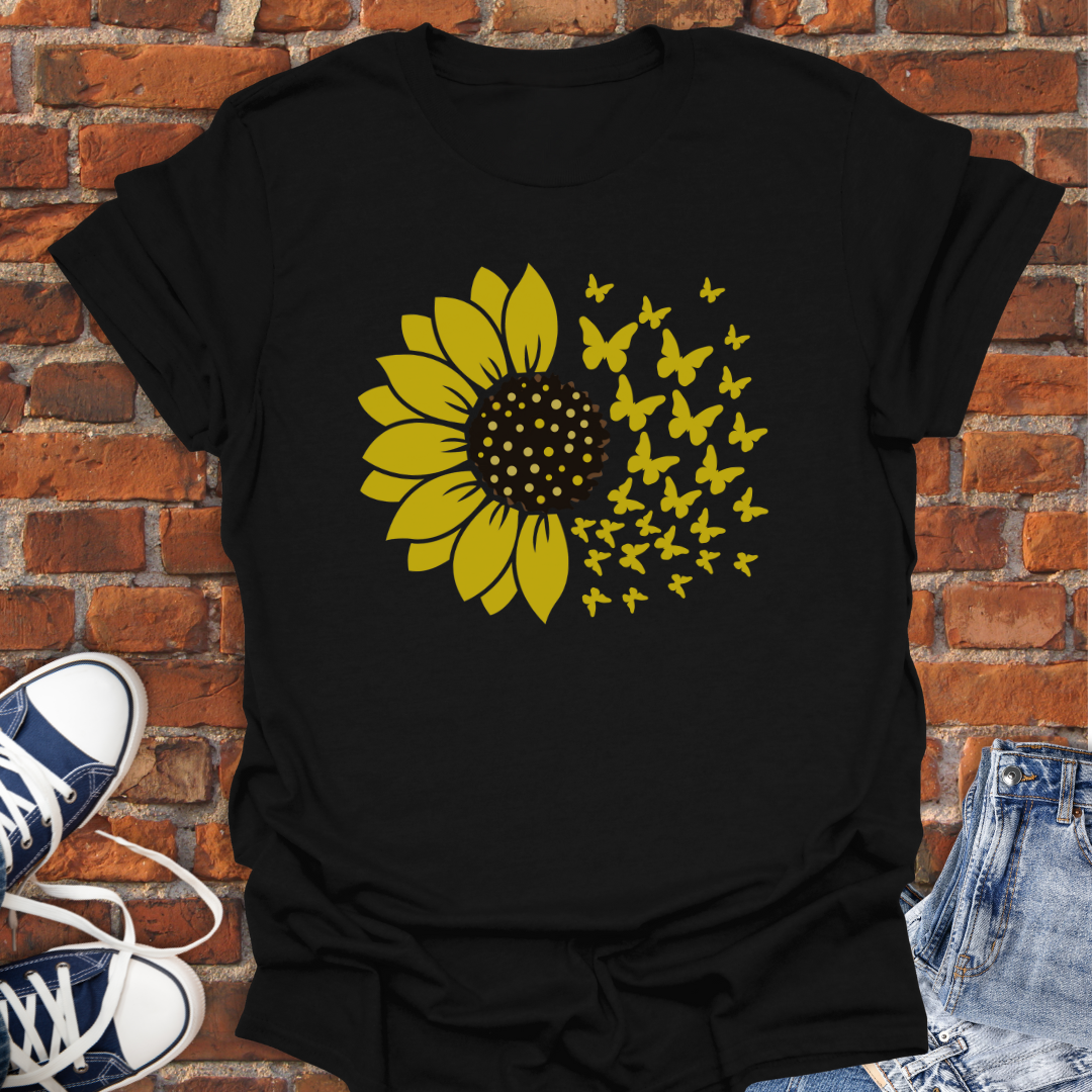 Sunflower Butterflies Softstyle T-Shirt size XS to 5XL