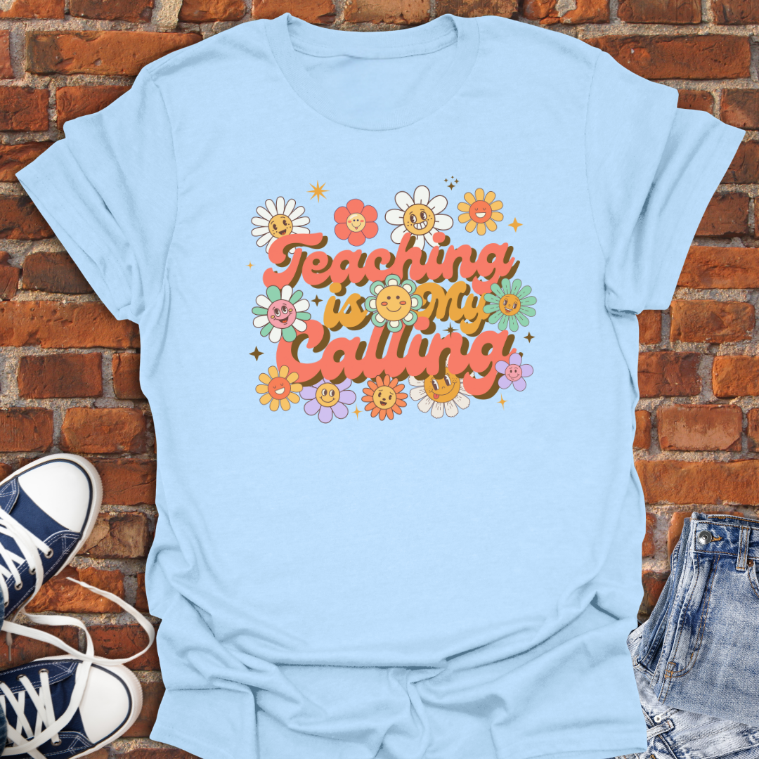 Teaching is My Calling -retro vibe Faith T-Shirt size XS to 5XL