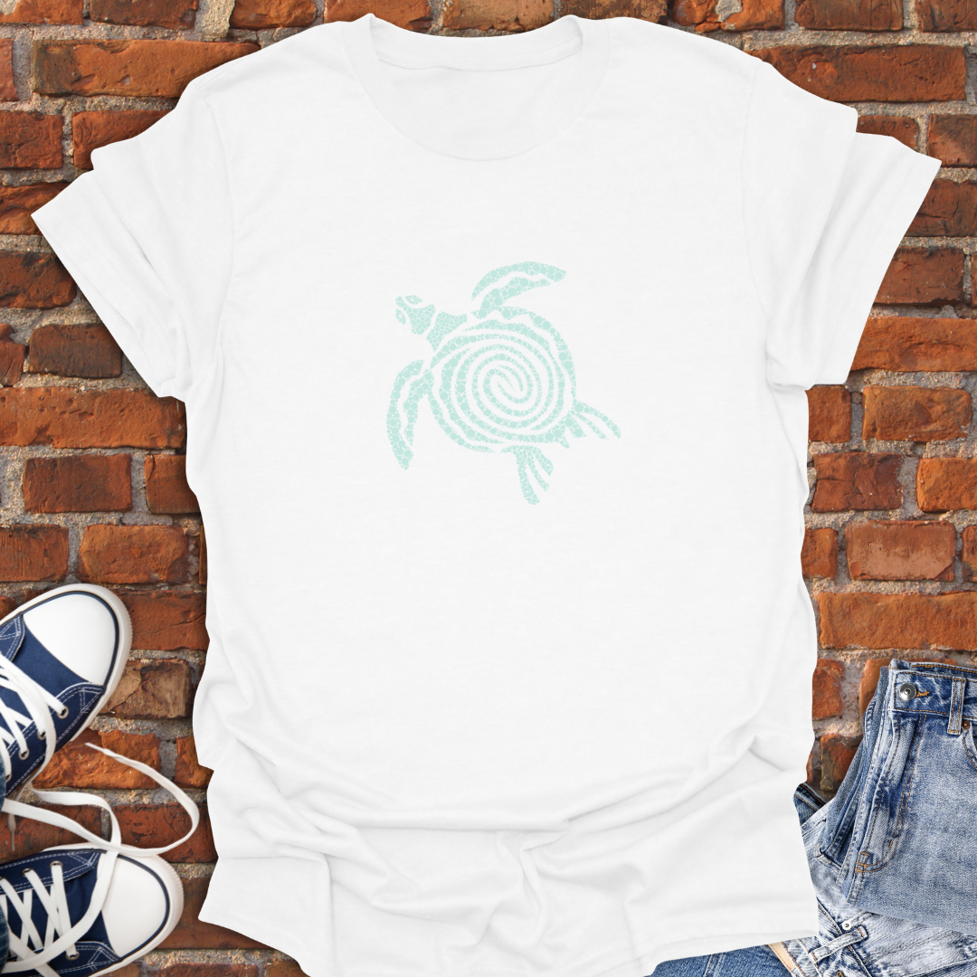 Turtle Vibes -swirl mint Softstyle T-Shirt size XS to 5XL