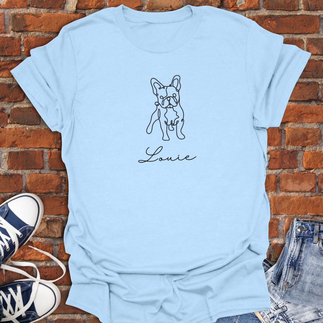 Personalized Bulldog line art Softstyle T-Shirt size XS to 5XL