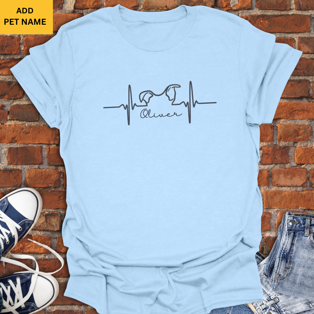 Personalized Dog Heartbeat Softstyle T-Shirt size XS to 5XL