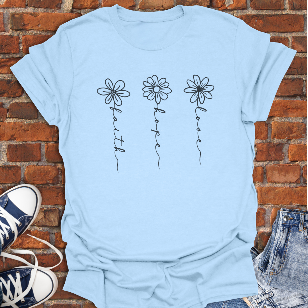 Faith Hope Love Faith T-Shirt size XS to 5XL