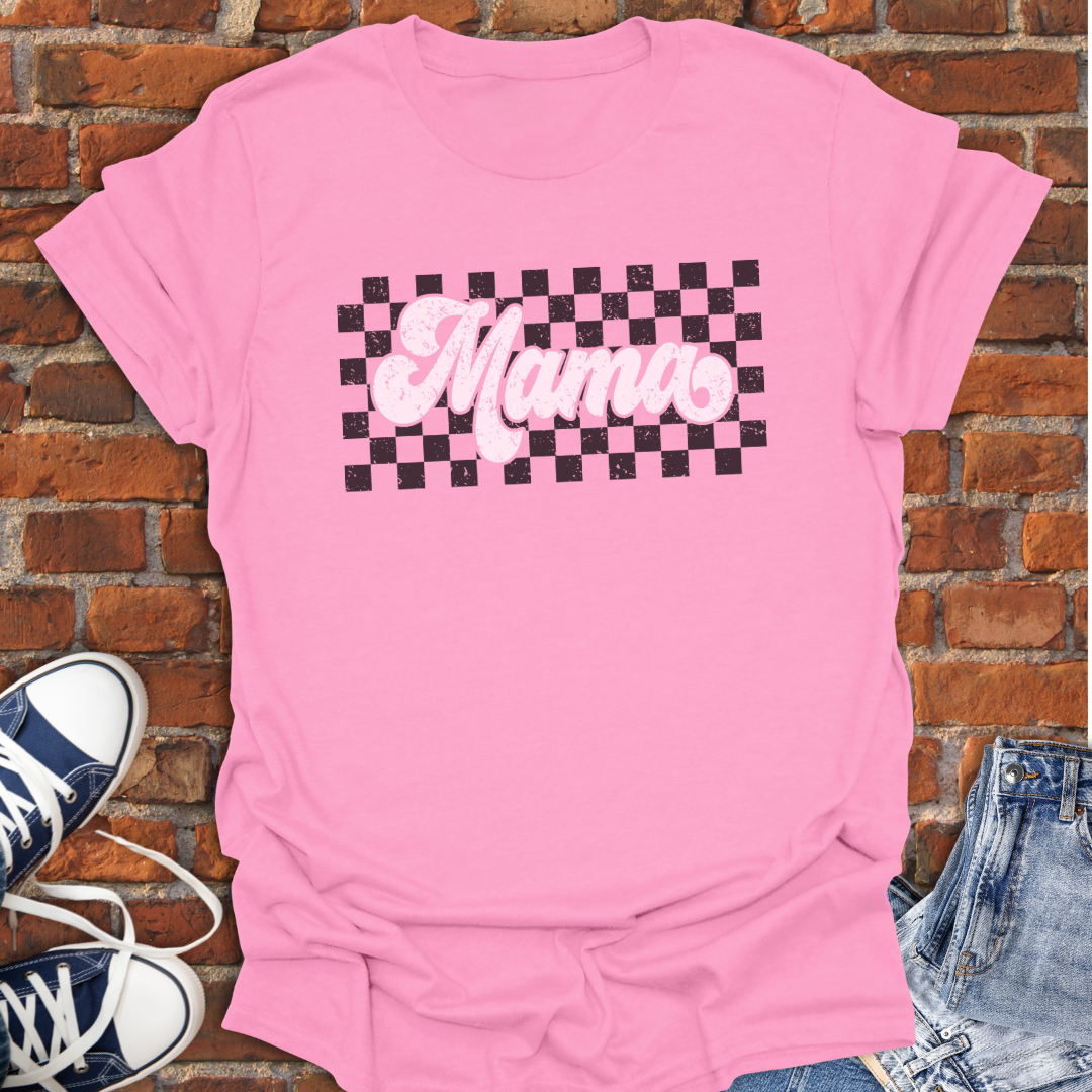Mama retro checkered Softstyle T-Shirt size XS to 5XL