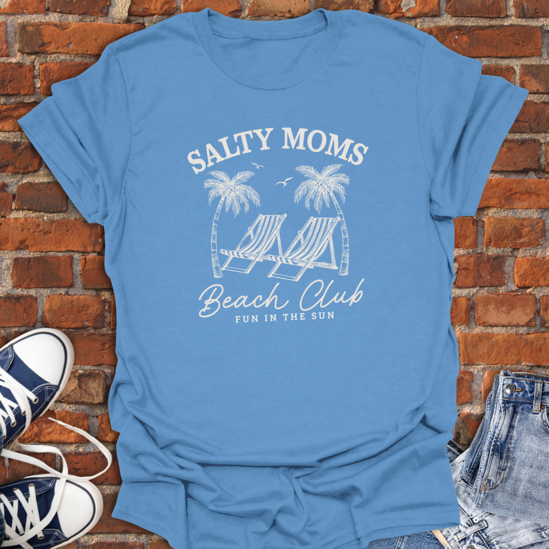 Salty Moms Beach Club Softstyle T-Shirt size XS to 5XL