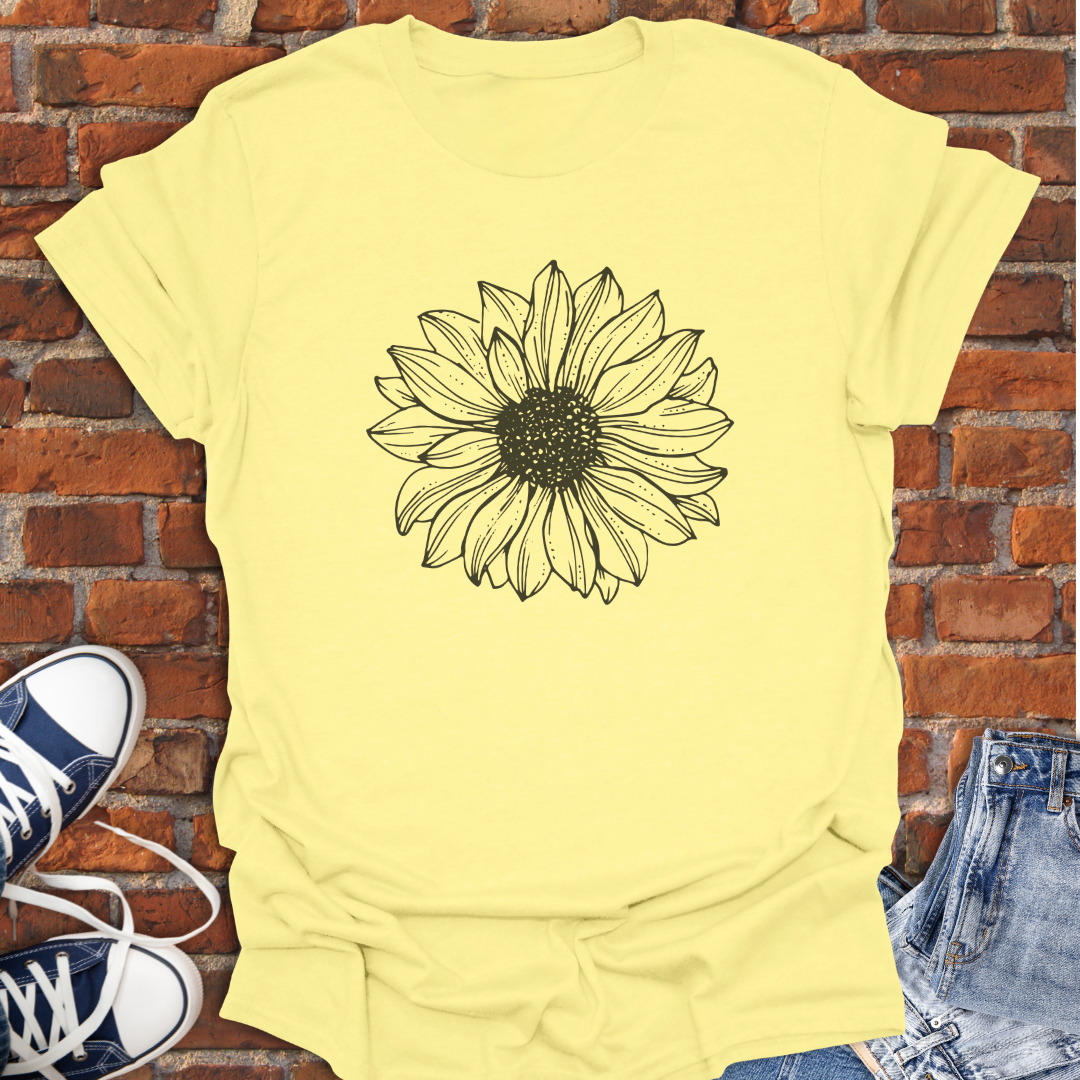 Sunflower drawing Softstyle T-Shirt size XS to 5XL