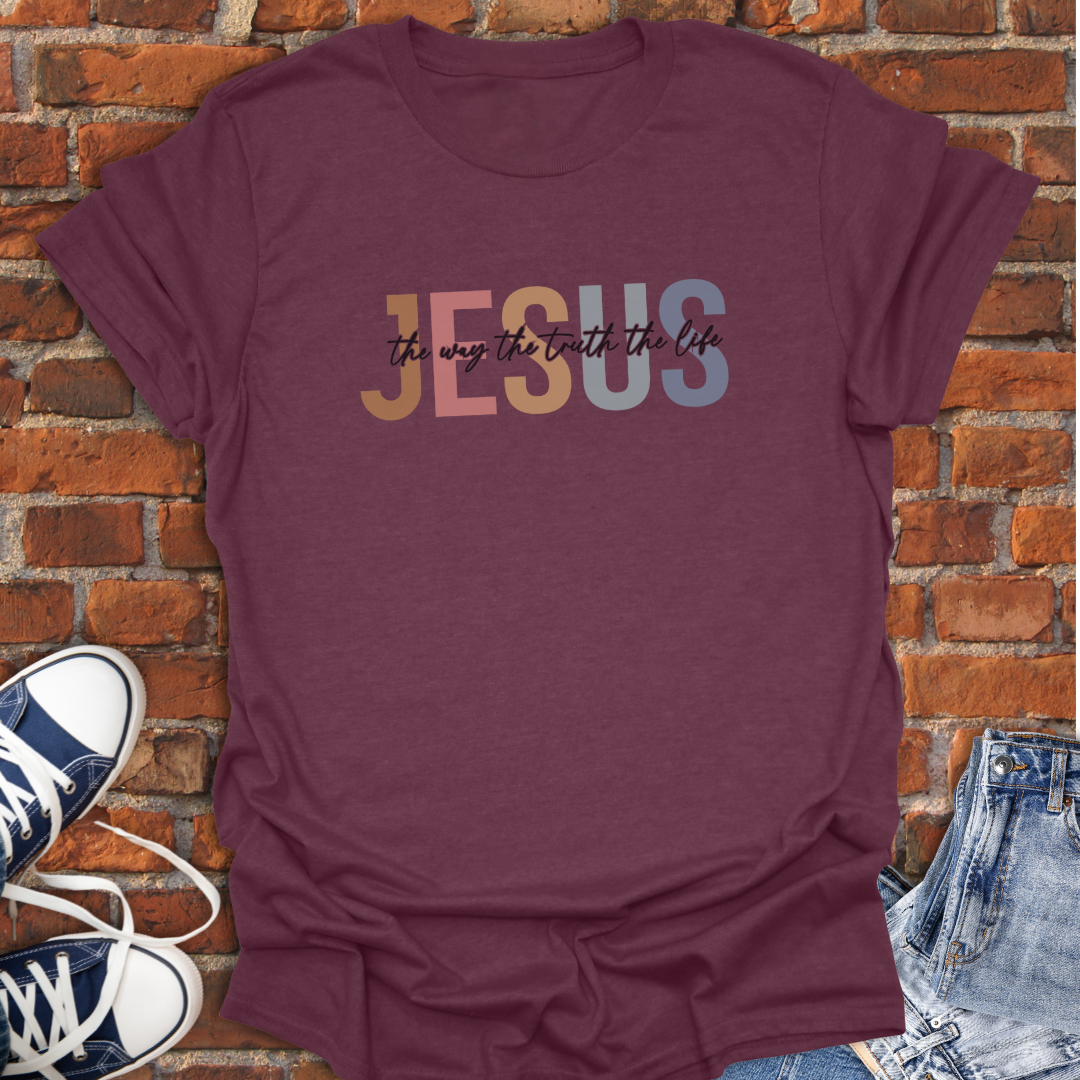 Jesus The Way -retro Faith T-Shirt size XS to 5XL