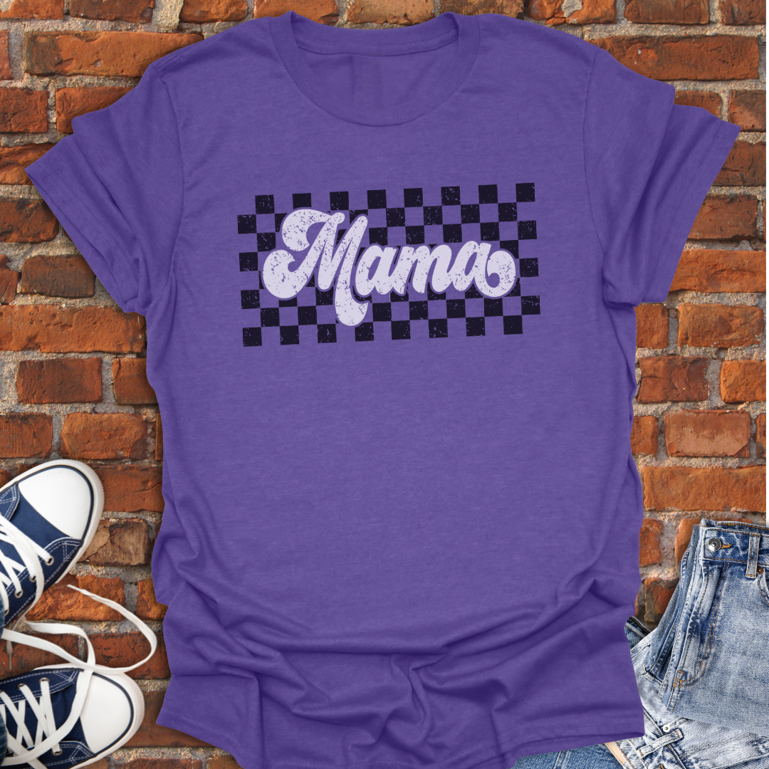 Mama retro checkered Softstyle T-Shirt size XS to 5XL