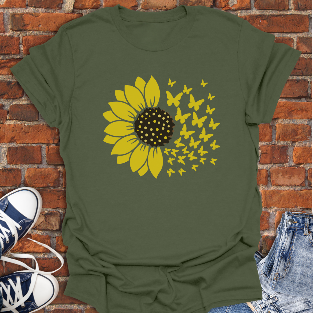 Sunflower Butterflies Softstyle T-Shirt size XS to 5XL