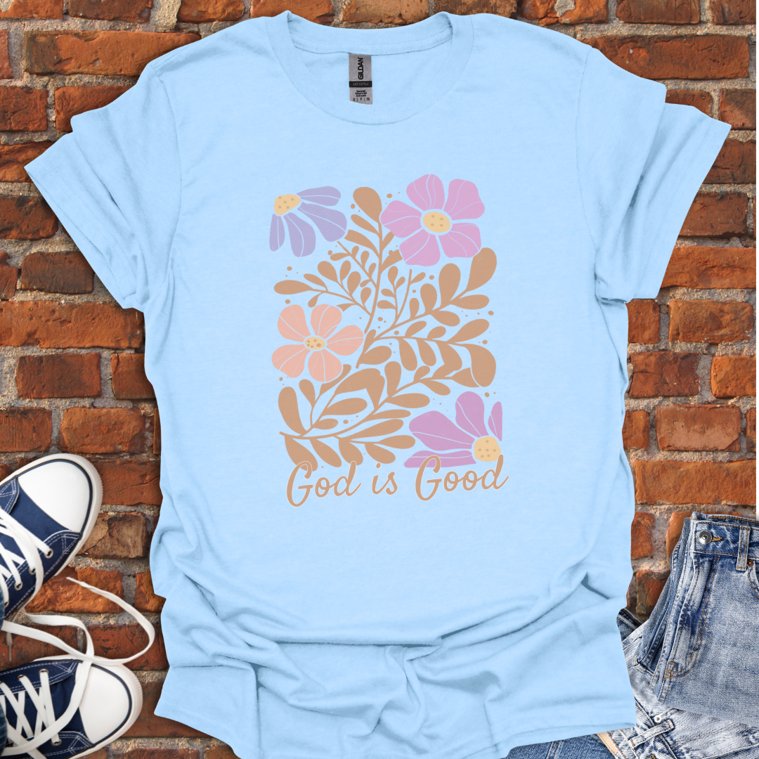 God is Good -boho Faith T-Shirt size XS to 5XL