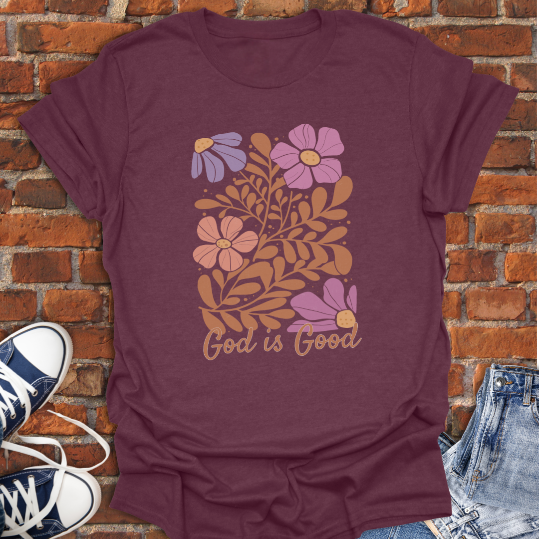 God is Good -boho Faith T-Shirt size XS to 5XL