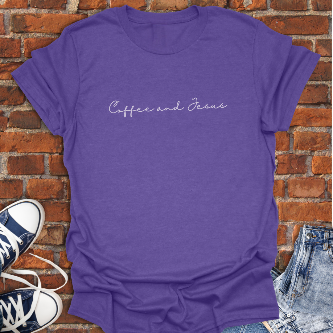 Coffee and Jesus Faith T-Shirt size XS to 5XL