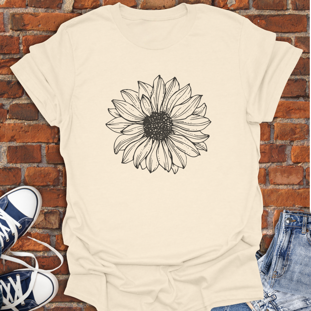 Sunflower drawing Softstyle T-Shirt size XS to 5XL
