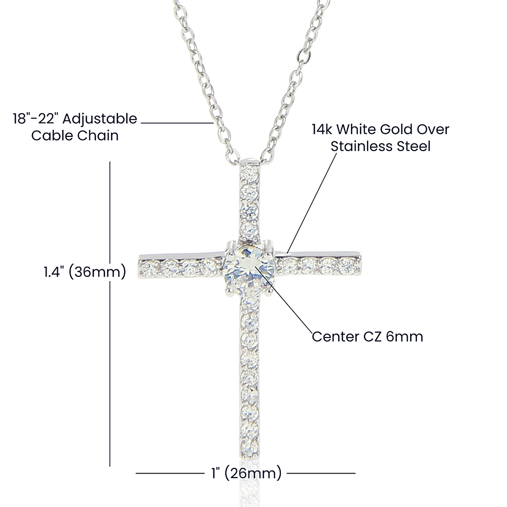 Perfect Gift for Her -You are enough -Cross pendant necklace