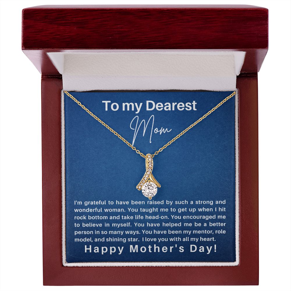 Mom -Happy Mother's Day, Strong and Wonderful Woman -necklace