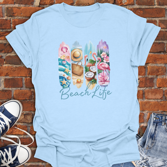 Beach Life -tropical scenery Softstyle T-Shirt size XS to 5XL