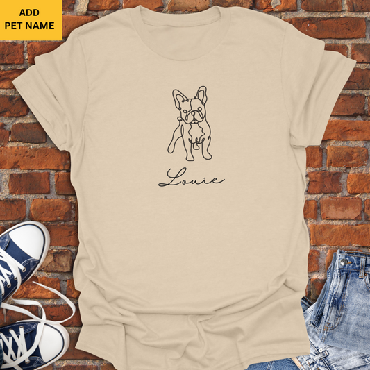 Personalized Bulldog line art Softstyle T-Shirt size XS to 5XL