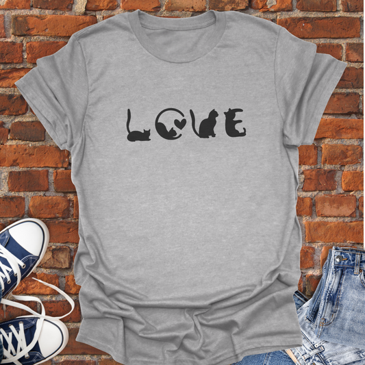 Cats Spelling Love Softstyle T-Shirt size XS to 5XL